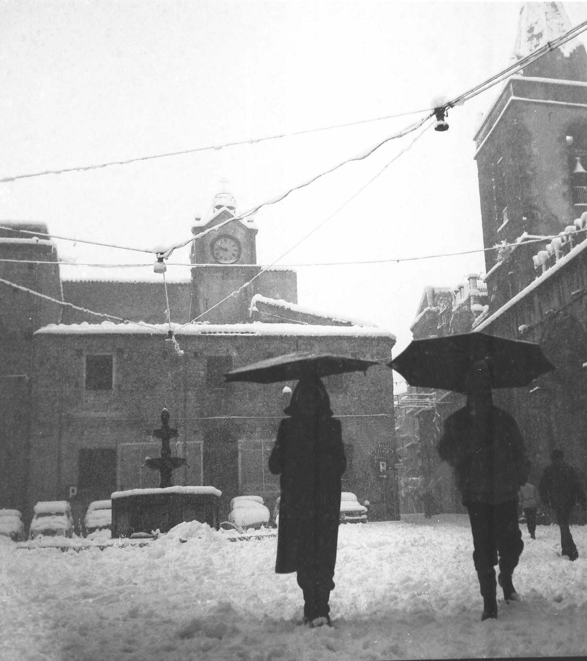 Piazza Margherita nell'inverno dell'81