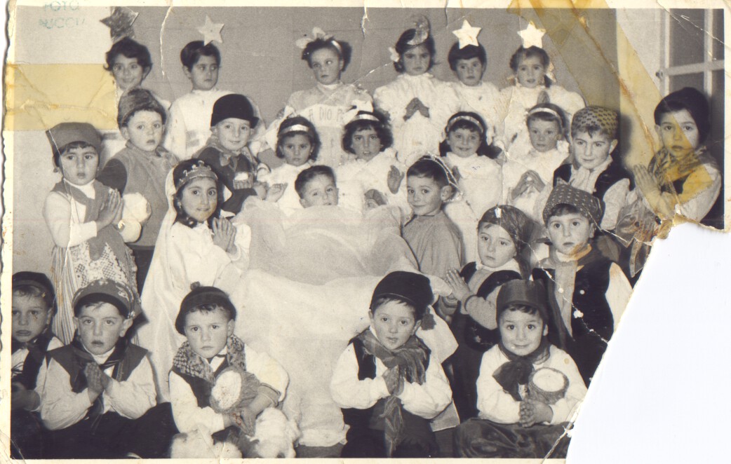 Recita natalizia all’asilo Collegio di Maria - 1956