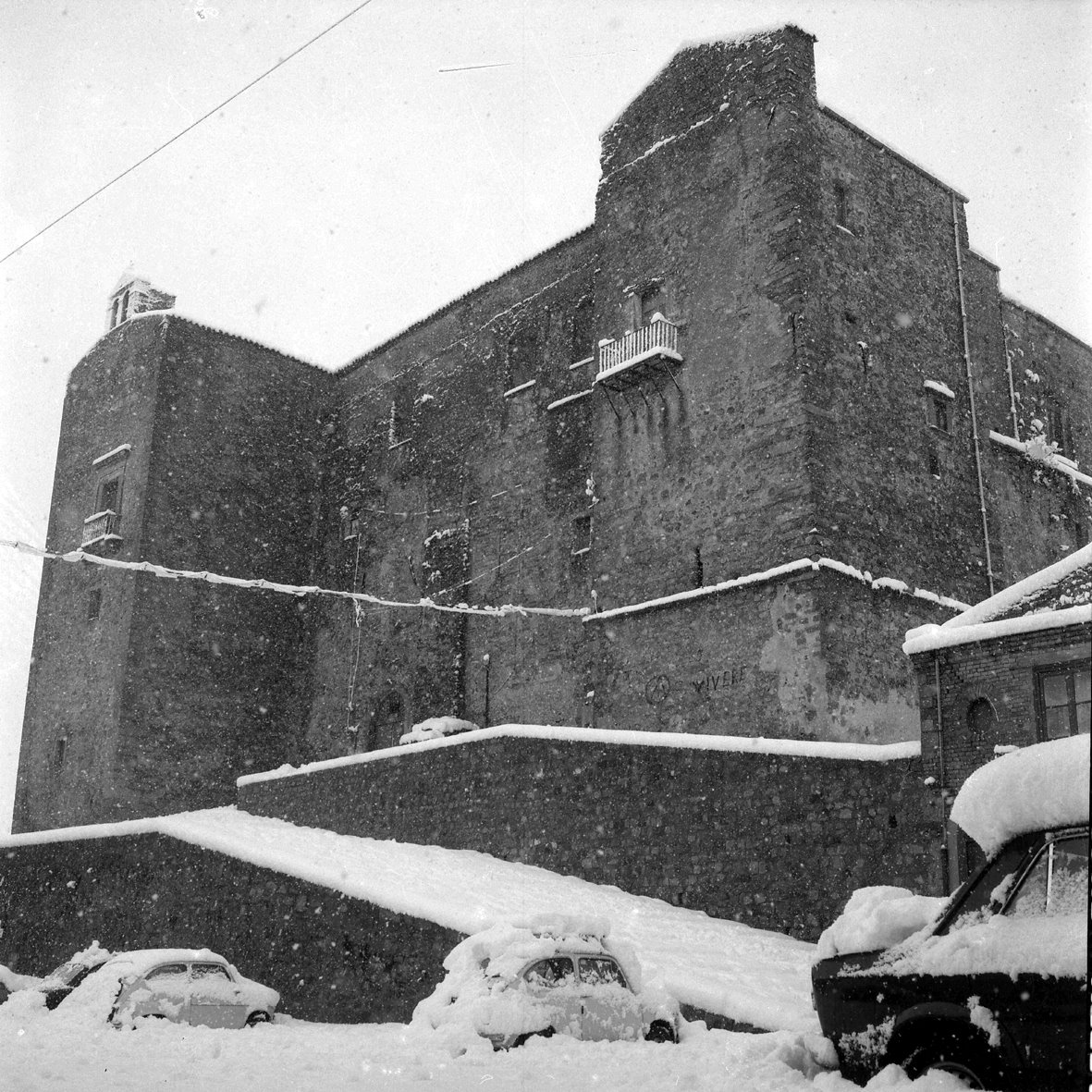Il castello dopo la nevicata del '62