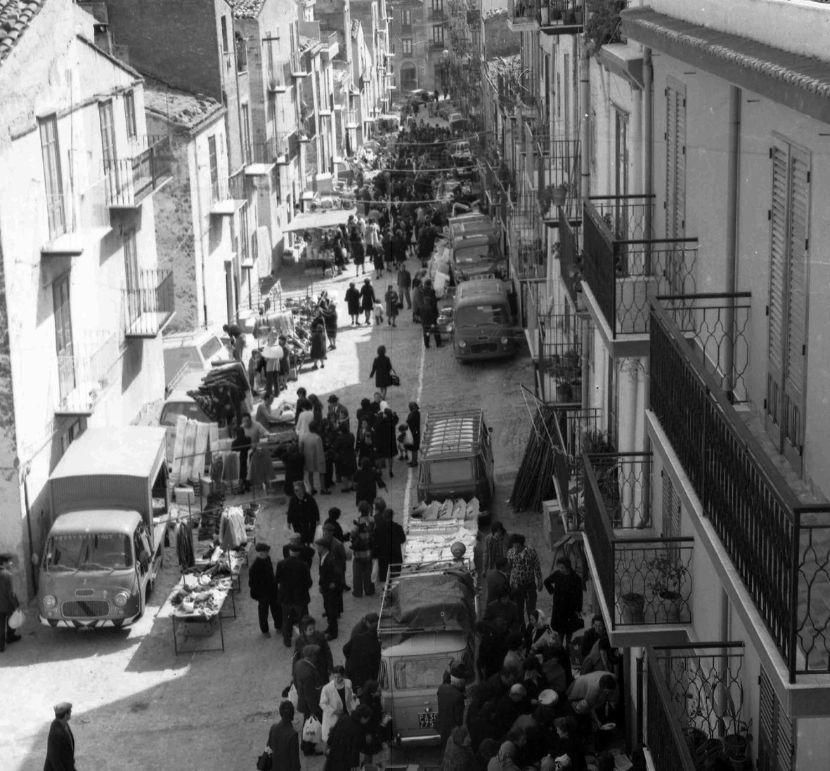 La via Belvedere nei primi anni '80