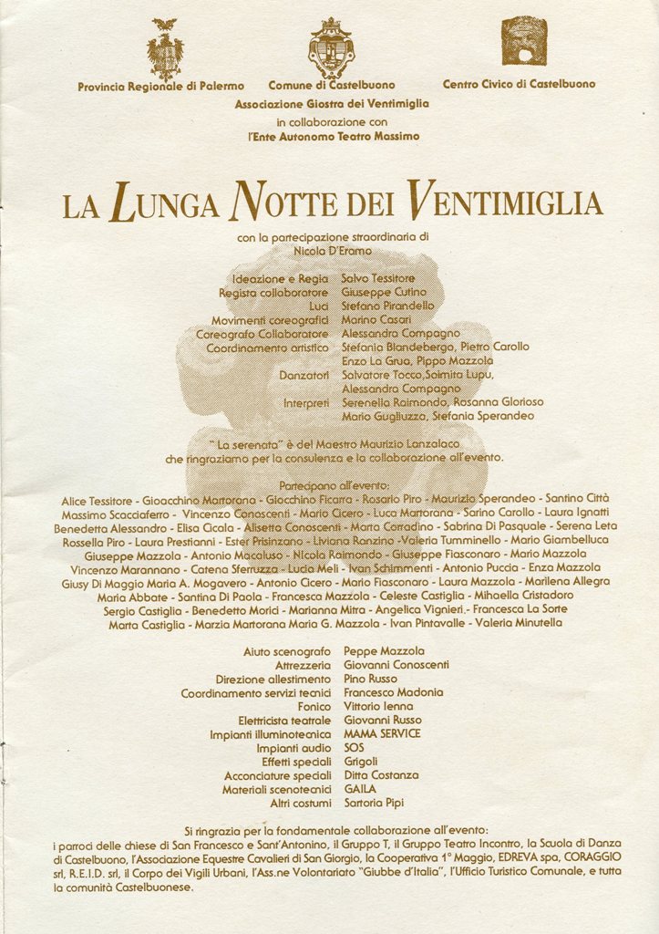 La lunga Notte dei Ventimiglia 1997
