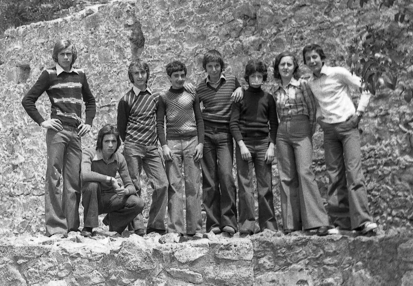 Gruppo di alunni di Liceo Scientifico. 1975