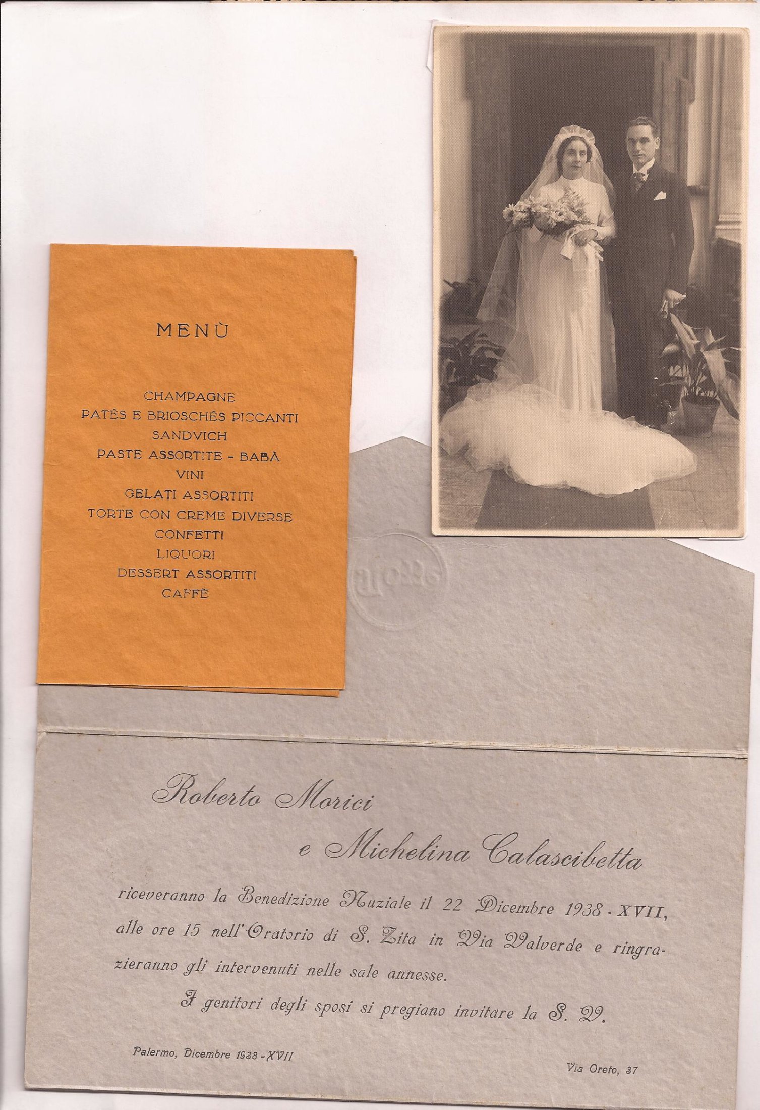 Nozze Di Roberto E Michelina Morici - 22 Dic. 1938