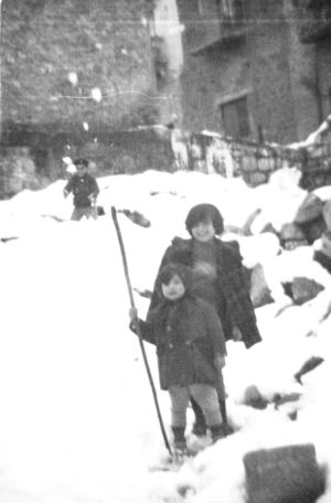 Via D. Alighieri dopo a nevicata del '61