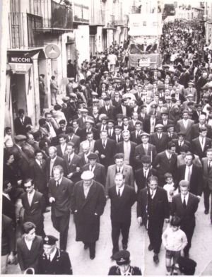 Corteo Festa dei Lavoratori anni '50